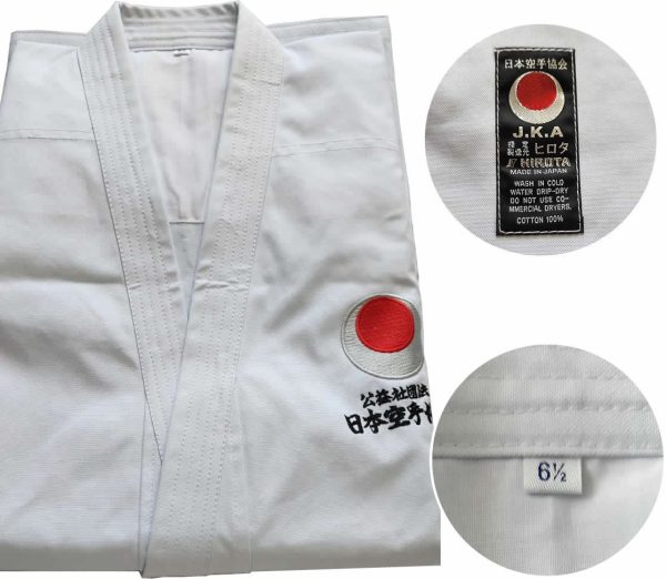 Karategi Hirota (Importado), con bordado y etiqueta JKA